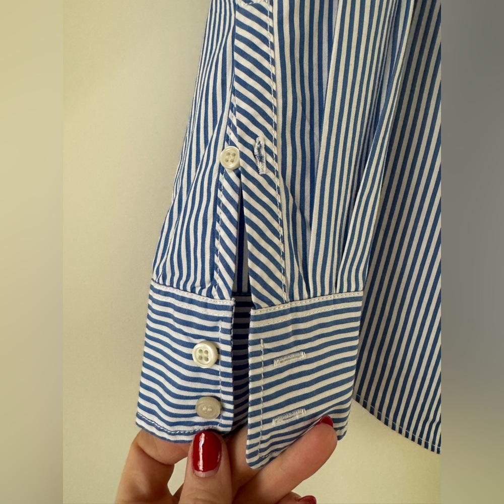 J. by J. Crew women’s striped classic button-up shirt in cotton poplin, size S - Picture 5 of 9